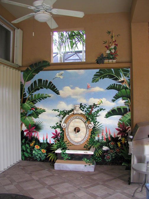 Fountain mural