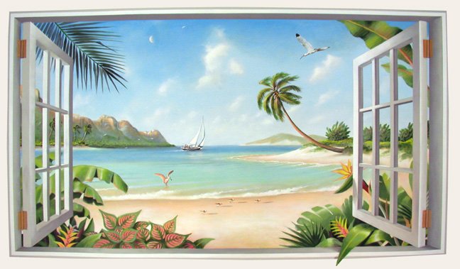 beach mural