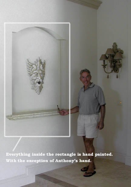 mono chromatic wall niche