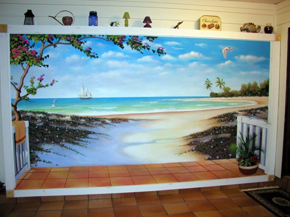 beach mural